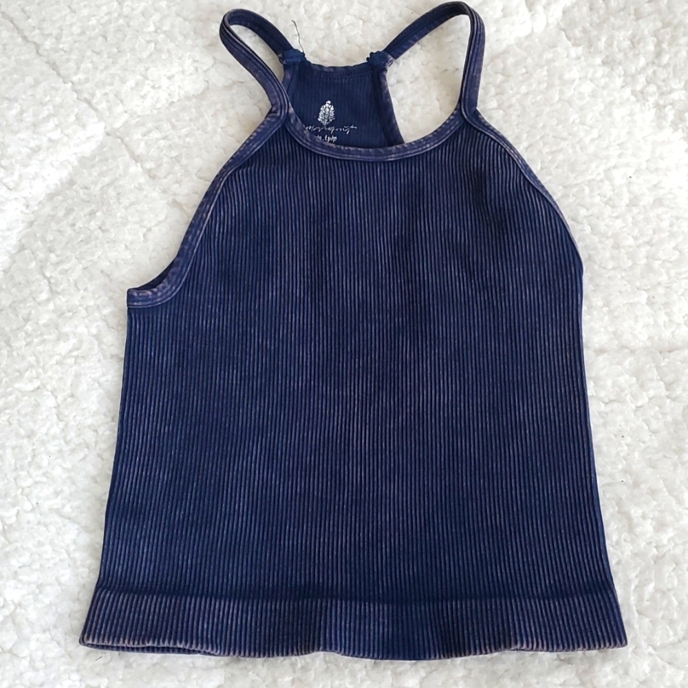Free People Movement Happiness Runs Long Crop Washed Navy